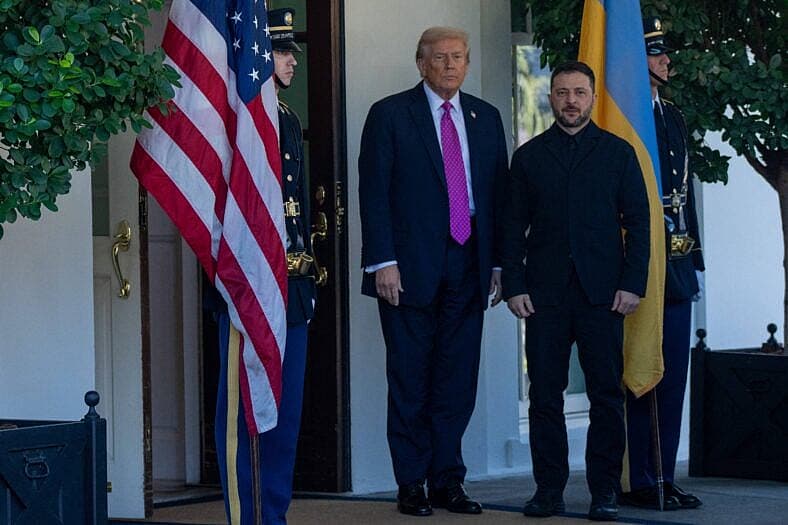 Zelensky Arrives At White House.