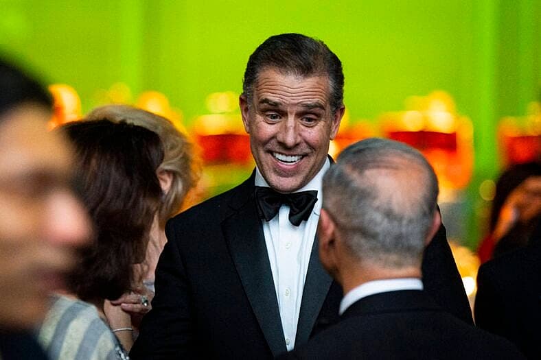 Hunter Biden, son of US President Joe Biden, during a state dinner at the White House in Washington, DC,