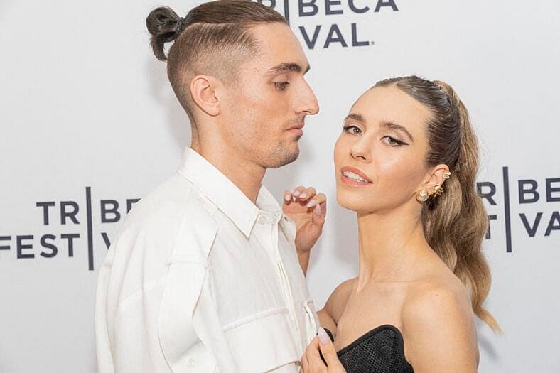 Angelina “Angela” Nikolau and Ivan Kuznetsov at Skywalkers: A Love Story New York premiere at Tribeca Film Festival