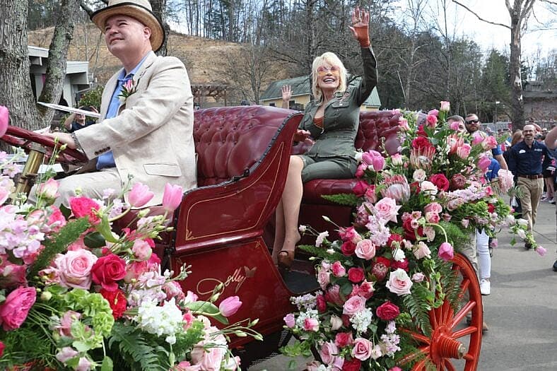Dolly Parton at Dollywood Park Parade