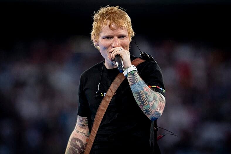 Ed Sheeran performs in Madrid