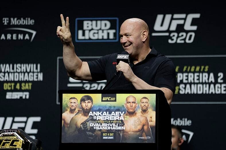 Dana White at the UFC 320 Press Conference