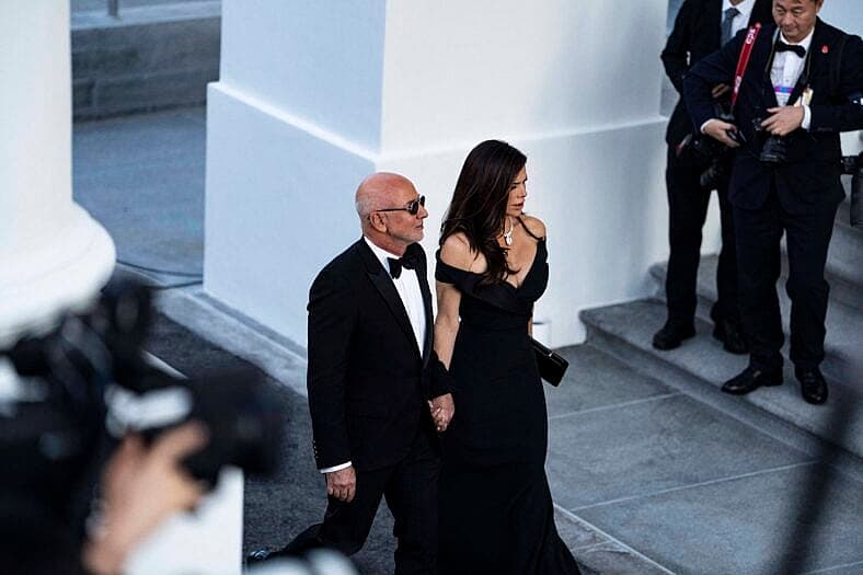 Lauren Sanchez and Jeff Bezos at the 2026 Xi Jinping State Visit
