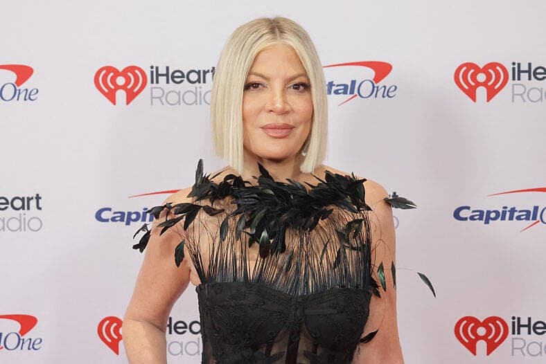 Tori Spelling at IHeartRadio 102.7 KIIS FM'S Jingle Ball 2025 - Arrivals In Inglewood, US