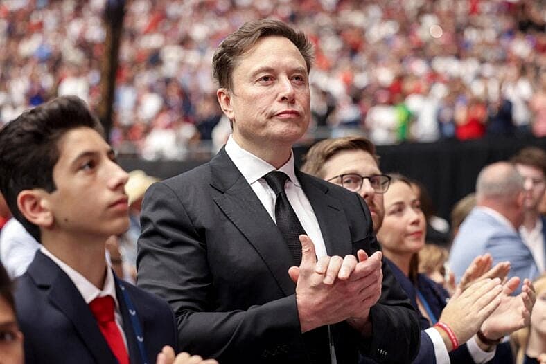 Elon Musk at Charlie Kirk Memorial In Arizona