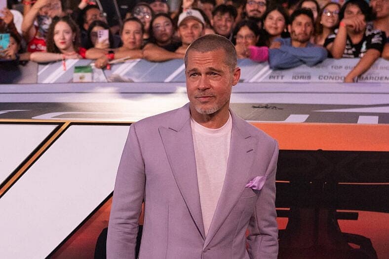 Brad Pitt at Cast Of ''F1, The Movie'' In Mexico City.