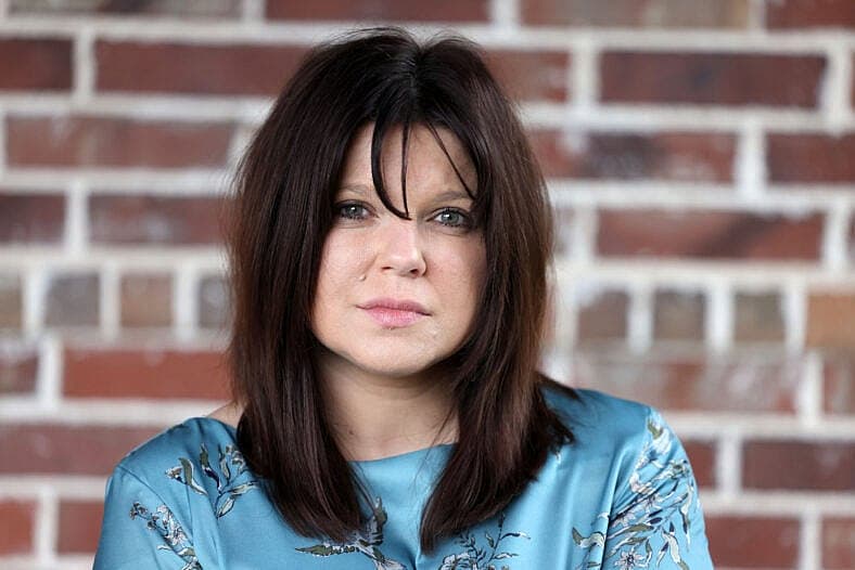 Amy Duggar King is pictured at her home in Rogers, Arkansas.