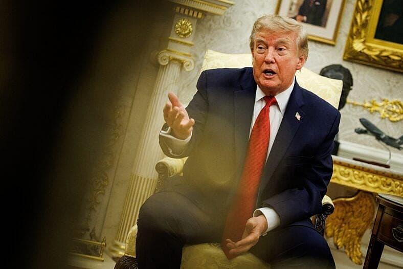 DC: President Donald Trump hosts Lifeguard Ryder Williams in the Oval Office