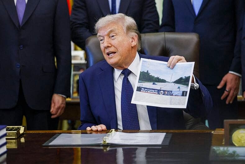 US President Donald Trump speaks during a Health Care Affordability event