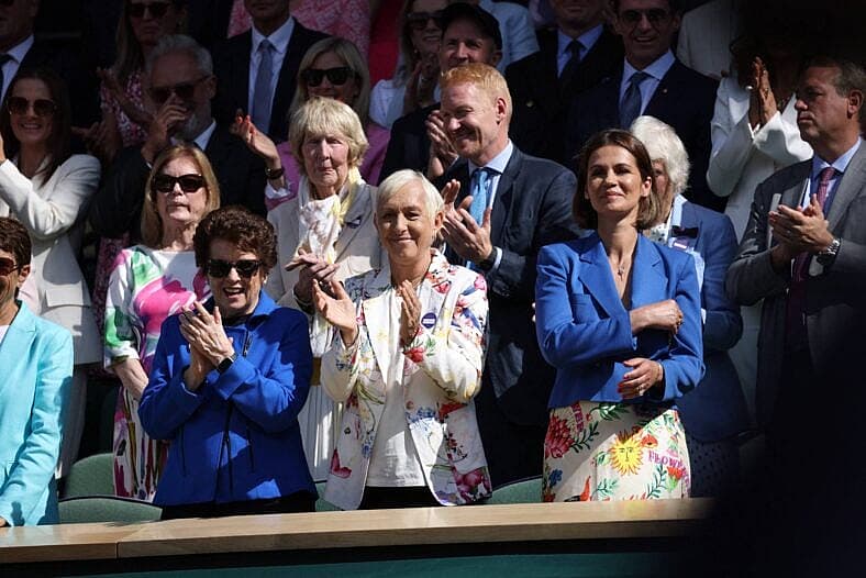 Martina Navratilova at the Singles final during Wimbledon Championships 2024