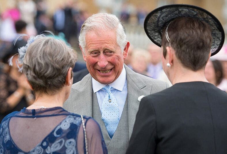 King Charles present as The Queen hosts a garden party at Buckingham Palace