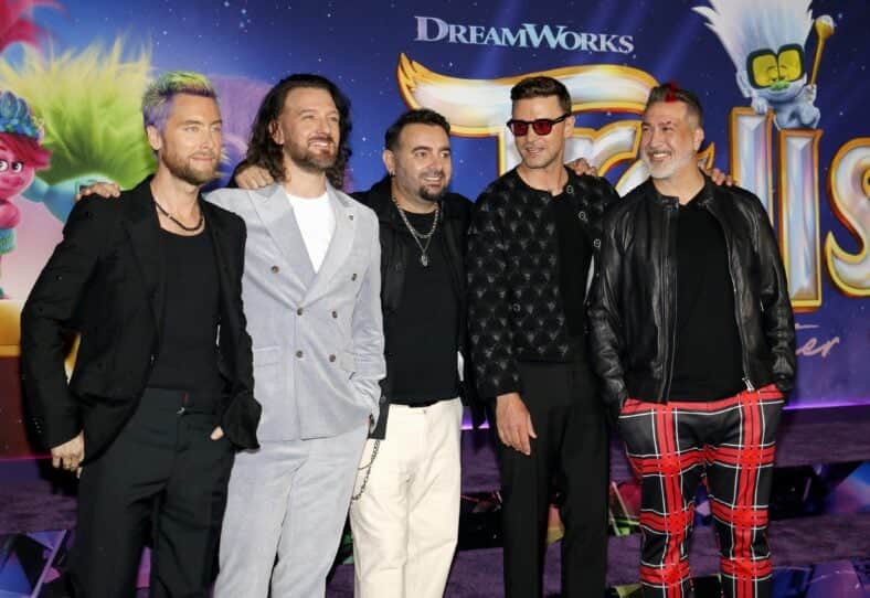 NSYNC at Los Angeles premiere of 'Trolls Band Together'