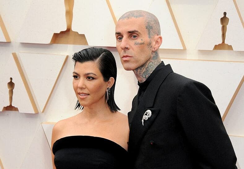 Kourtney Kardashian and Travis Barker at 94th Annual Academy Awards