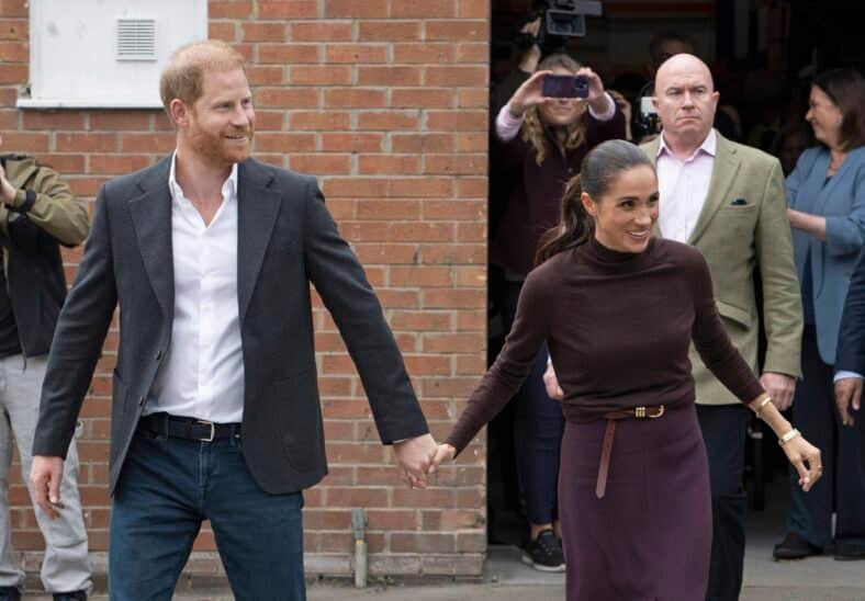 Meghan and Harry appeared to have taken off from when they left, in their first public appearance together since they have returned to the UK