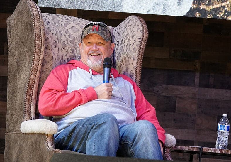Larry the Cable Guy speaks onstage