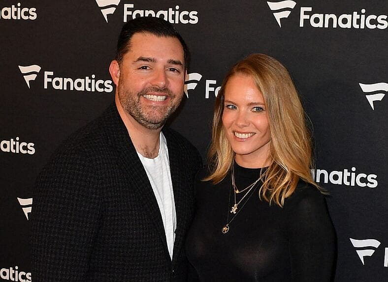 Jed York and Danielle Belluomini York at the 2026 Fanatics Super Bowl Party