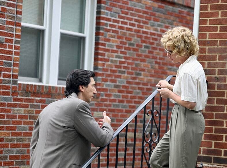 Scarlett Johansson and Adam Driver on the set of 'Paper Tigers'