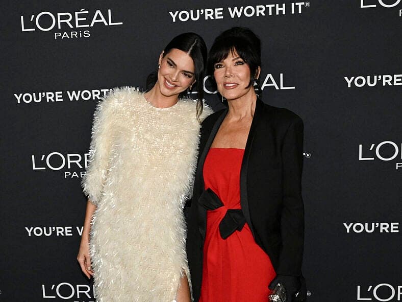 Kris Jenner and Kendall Jenner at the 20th Anniversary Of L'Oreal Paris Women Of Worth: RED CARPET