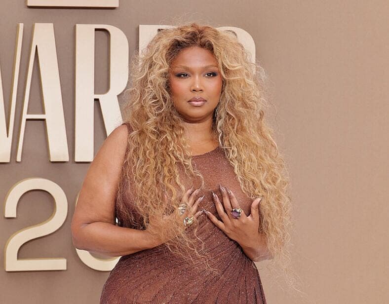 Lizzo in a sheer gown at the BET awards