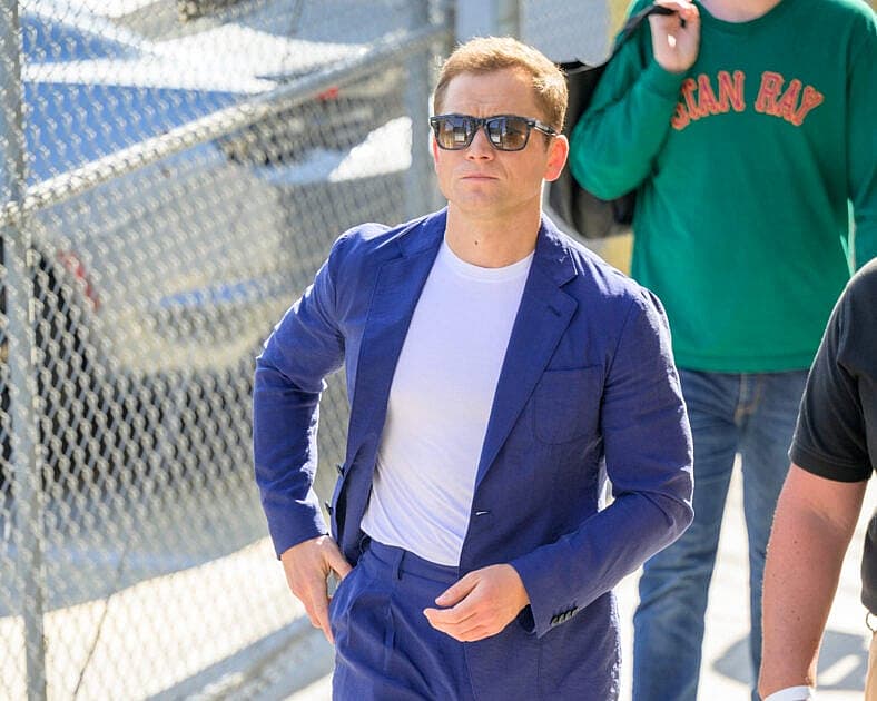 Taron Egerton at “Kimmel”