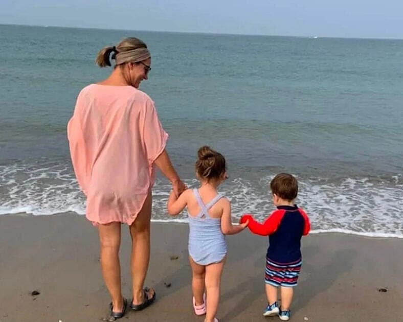 Lindsay Clancy and her kids