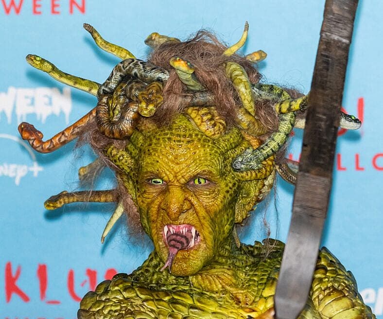 Heidi Klum dressed as Medusa