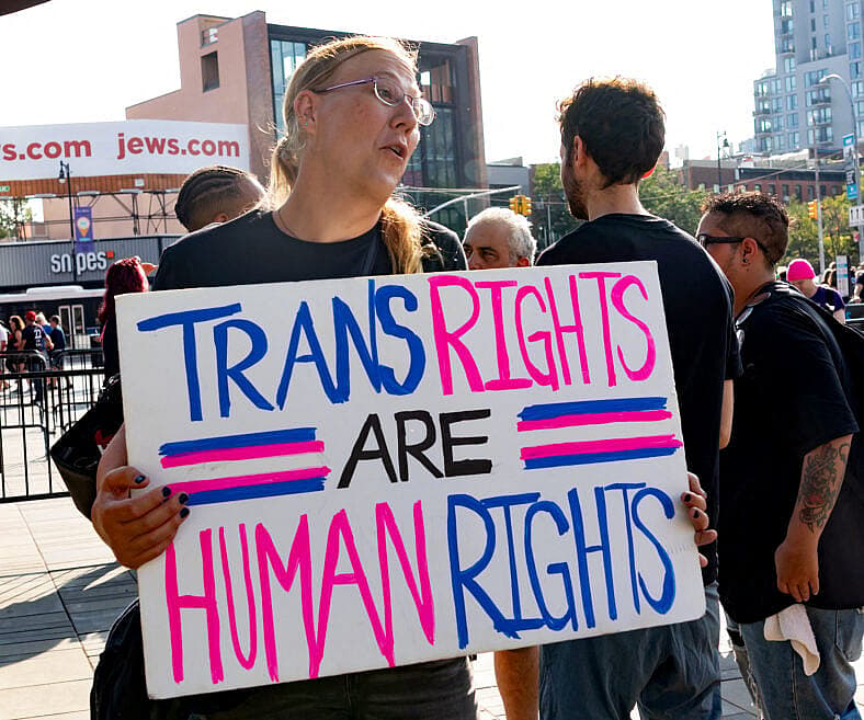 Protest Scenes outside Barclay Center for Indiana Fever vs NY Liberty WNBA