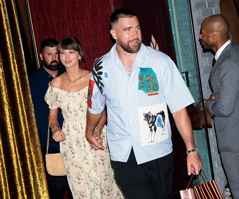Taylor Swift and Travis Kelce Depart Or'esh Restaurant in NYC