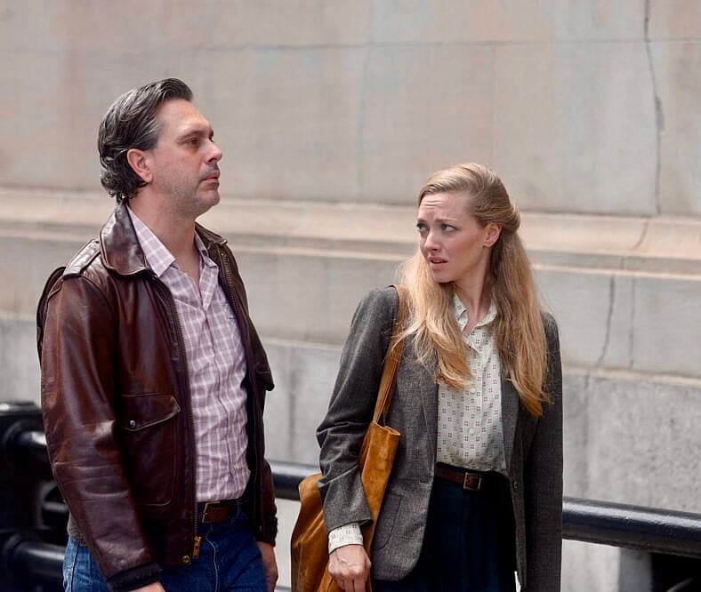 Amanda Seyfried and Her Husband Thomas Sadoski filming The Crowded Room in NYC