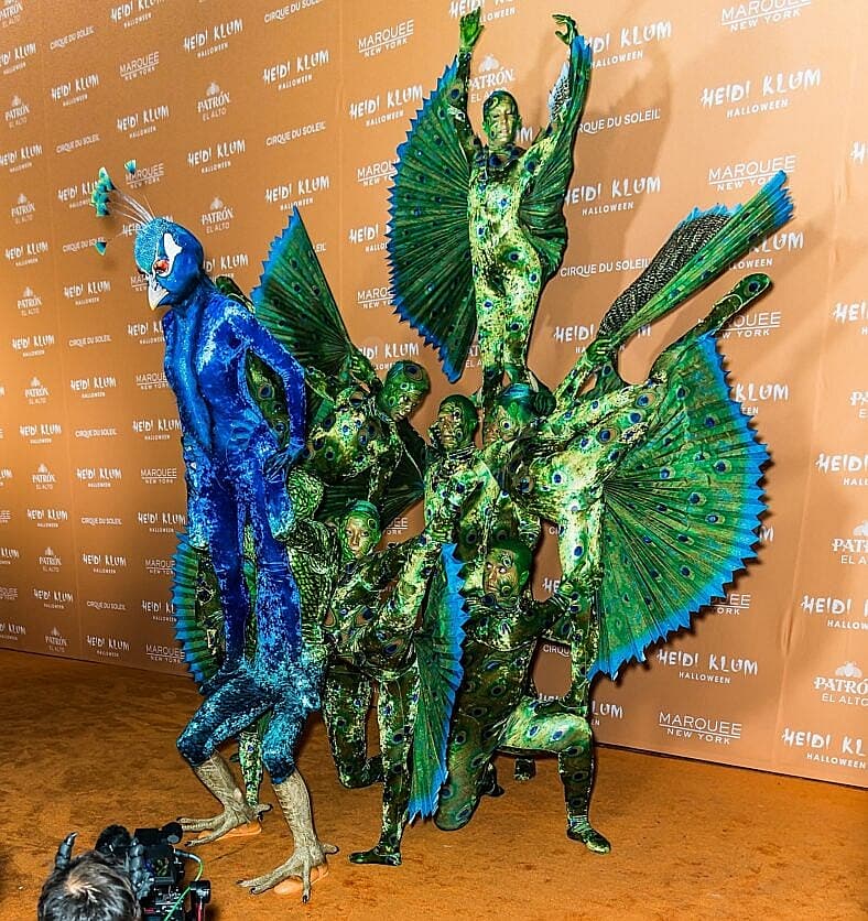 Heidi Klum dressed as Peacock