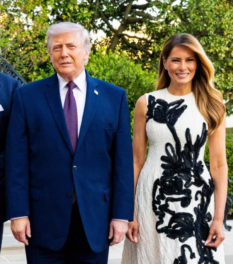 Donald and Melania Trump at the White House