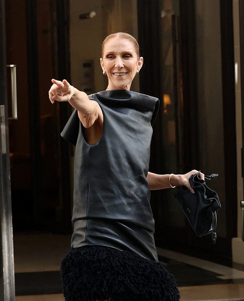 Céline Dion leaves her apartment in Paris for the rehearsals of her shows
