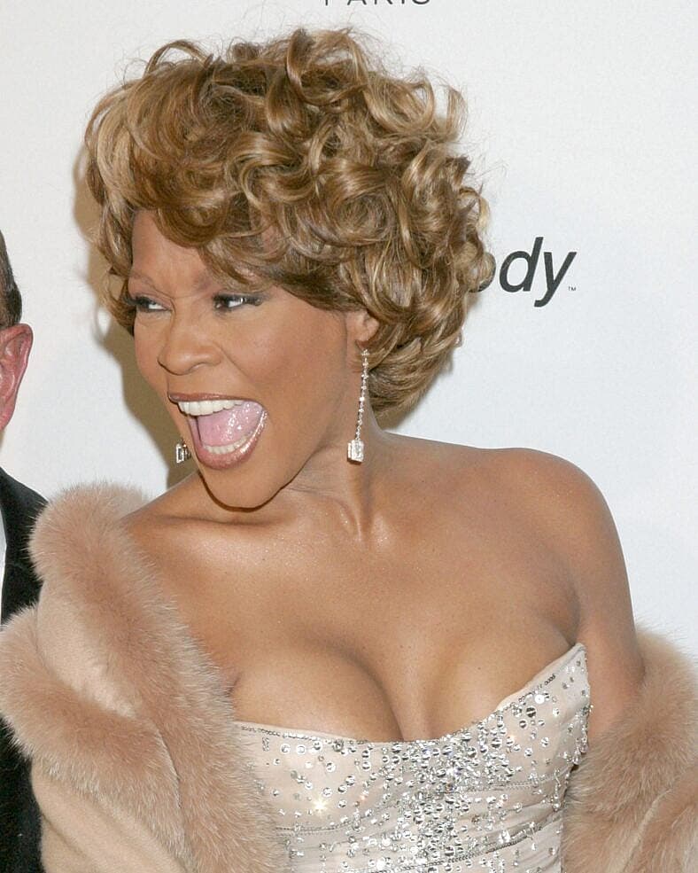 Whitney Houston at Clive Davis Annual Pre-Grammy Party Beverly Hilton Hotel