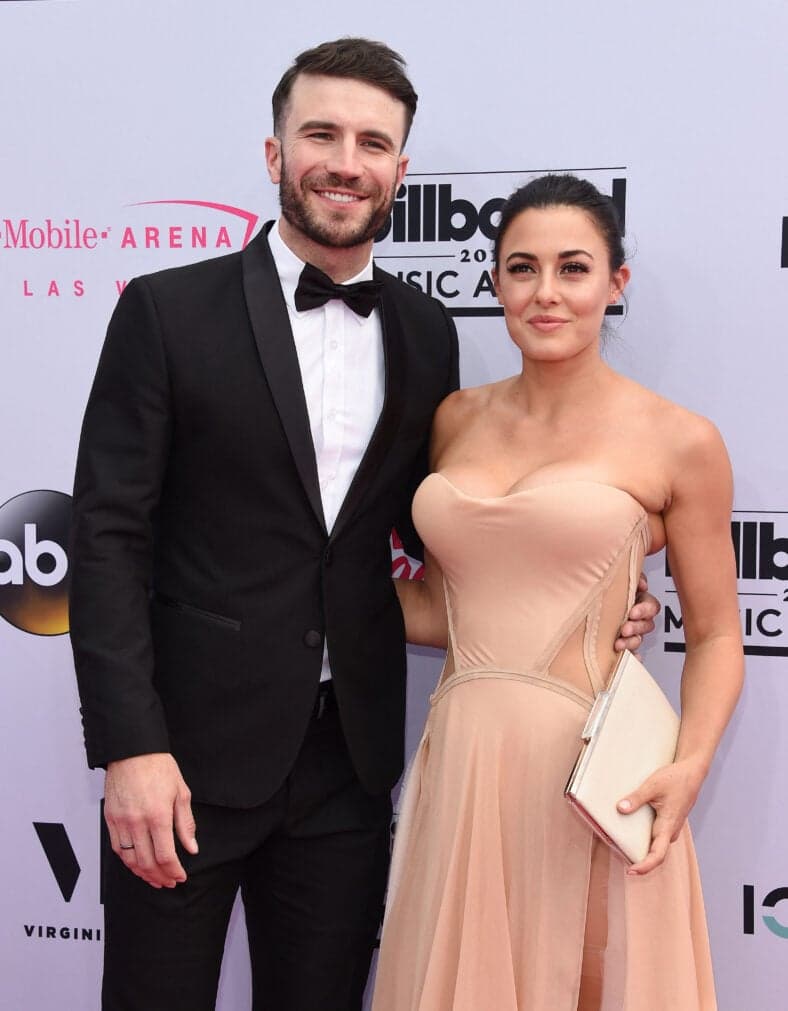 Sam Hunt and his wife at the 2017 Billboard Music Awards in Las Vegas