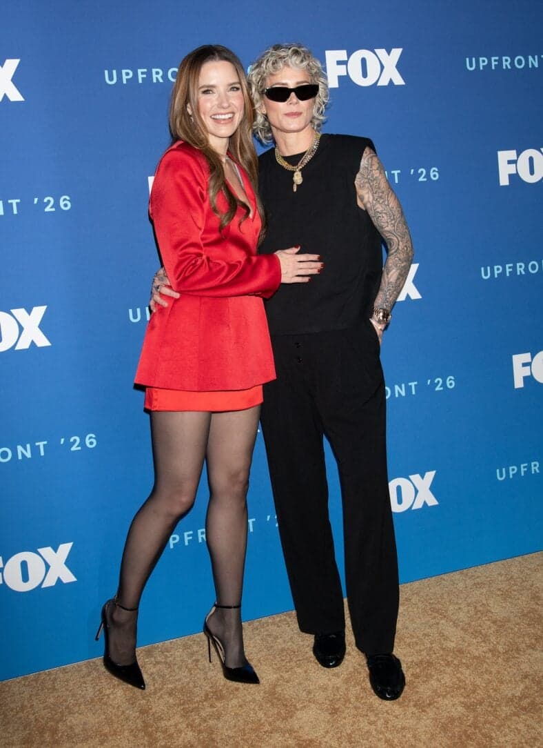 Ashlyn Harris and Sophia Bush at 2026 Fox Upfront