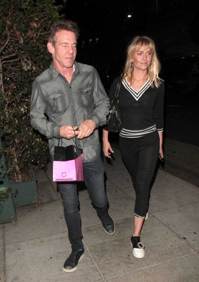 Denis Quaid and wife Kimberly Buffington Quaid dines at Mr.Chow ,in Beverly Hills, CA