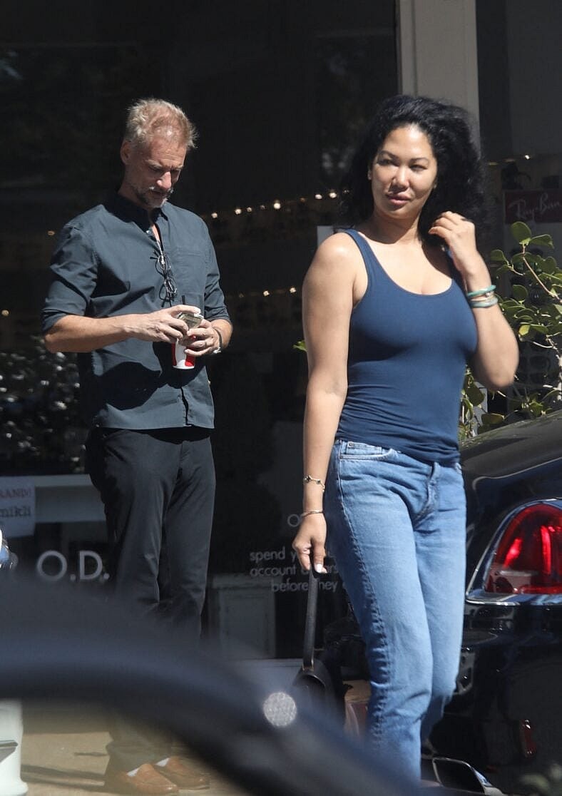Kimora Lee and husband Tim Liessner seen after lunch