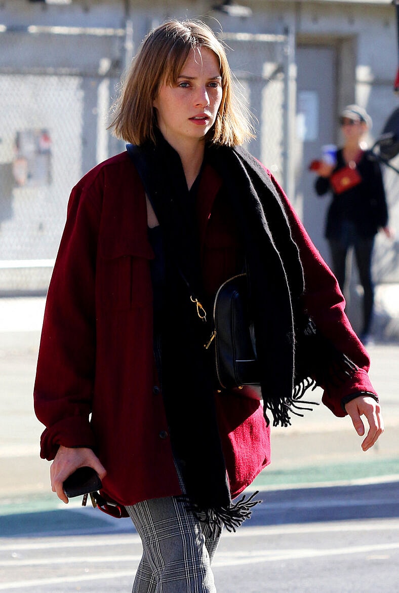 "Stranger Things" star Maya Hawke looks happy while walking with male friend after having lunch in NYC