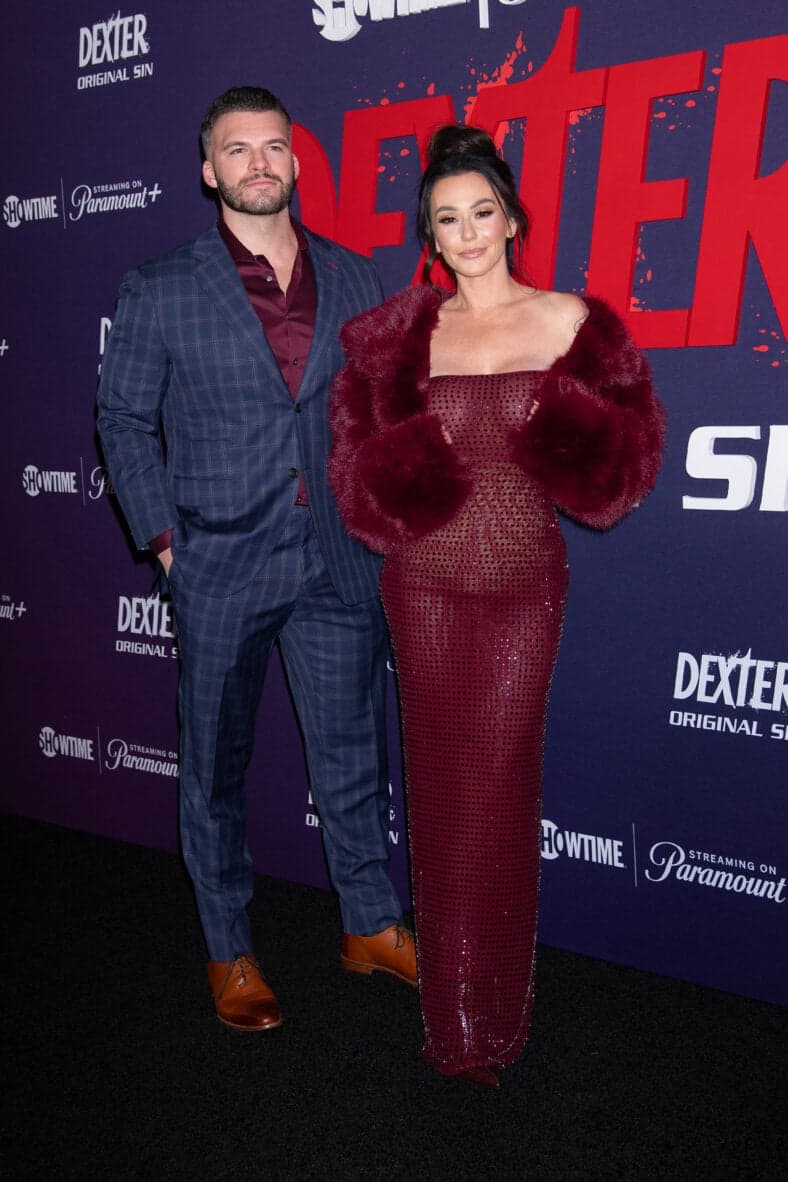 Jwoww and her husband at Showtime's "Dexter: Original Sin" New York Premiere