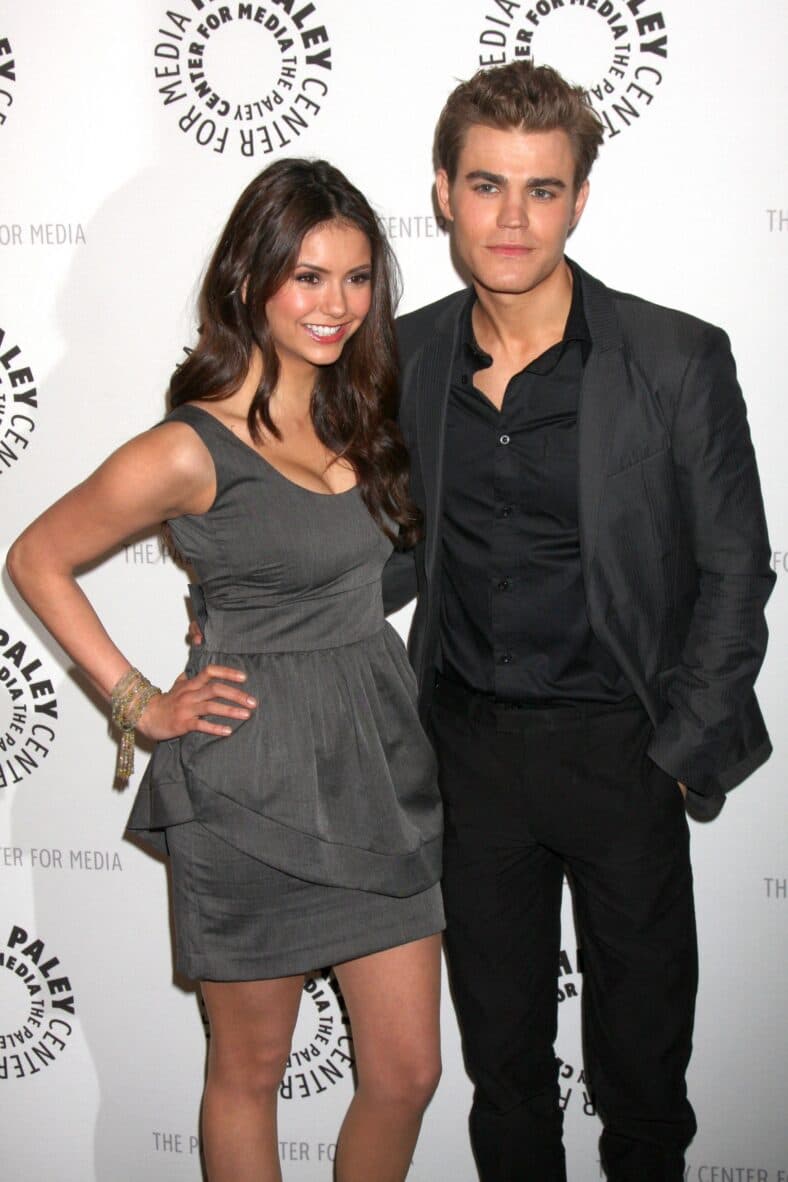 Nina Dobrev and Paul Wesley on the red carpet