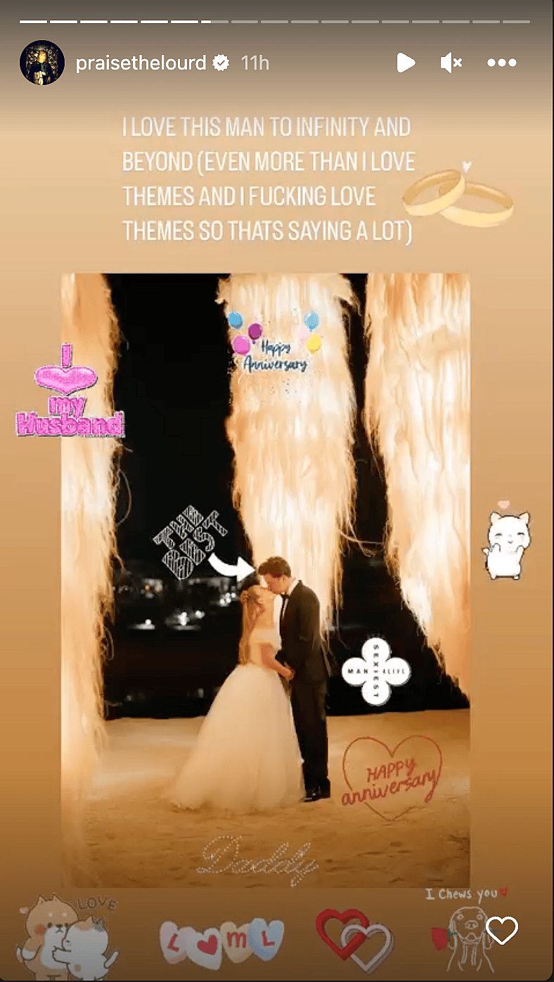 Billie Lourd and Austen Rydell wedding anniversary