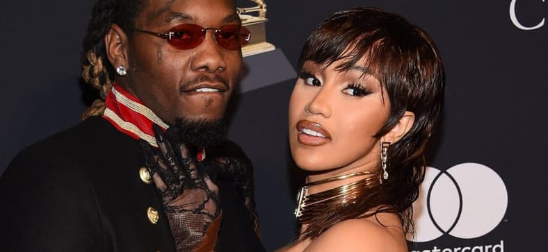 Offset and Cardi B at the Pre-GRAMMY Gala 2023