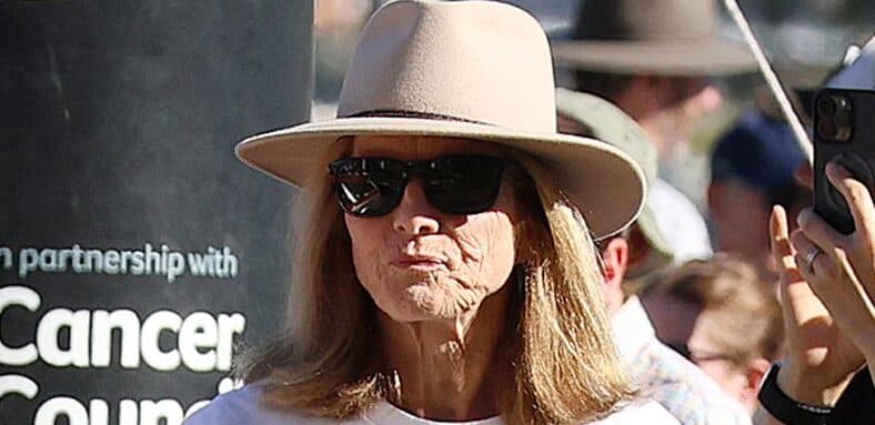 Caroline Kennedy seen at the finish line of the Shit Box Rally in Perth