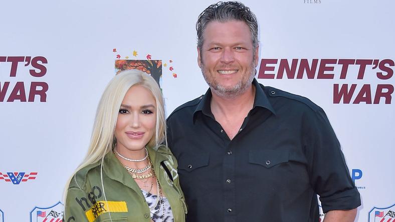 Gwen Stefani and Blake Shelton arrive at the Los Angeles Premiere Of Forrest Films' 'Bennett's War'