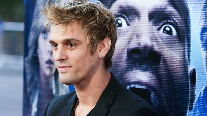 Aaron Carter arrives at the Los Angeles Premiere Of Open Road Films' 'A Haunted House 2'