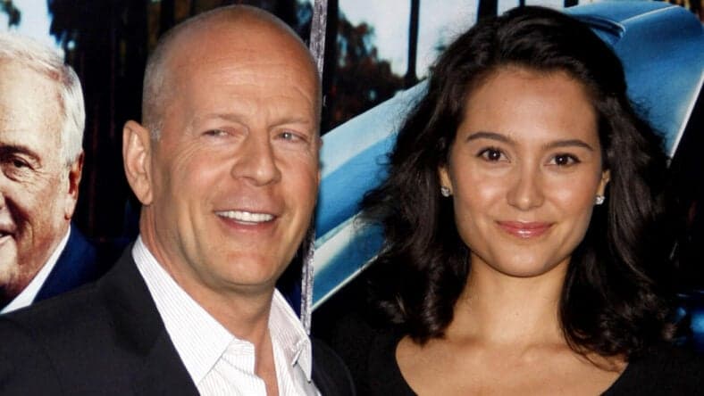 Bruce Willis and Emma Heming Willis at the Los Angeles premiere of HBO's 'His Way'
