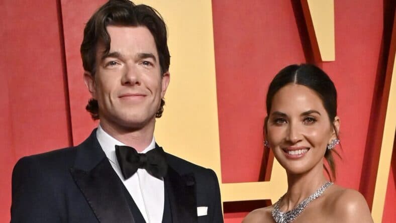 John Mulaney and Olivia Munn at Vanity Fair Oscar Party 2024