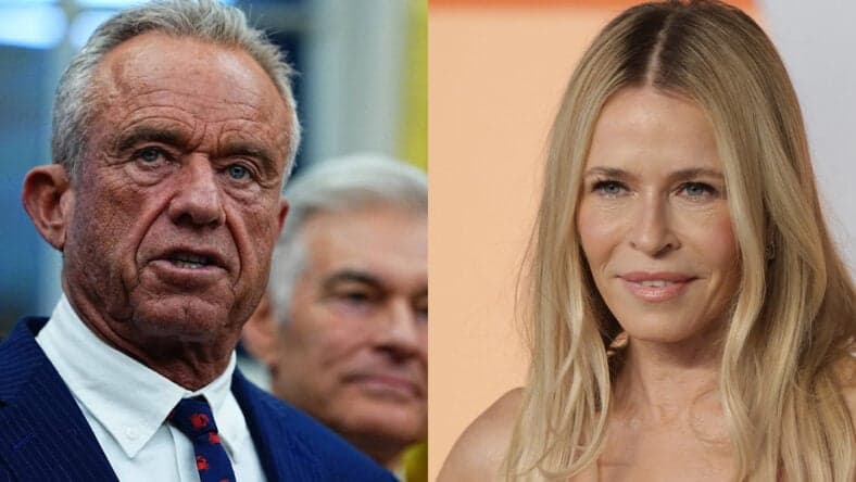 A photo collage of Robert Kennedy Jr. and Chelsea Handler