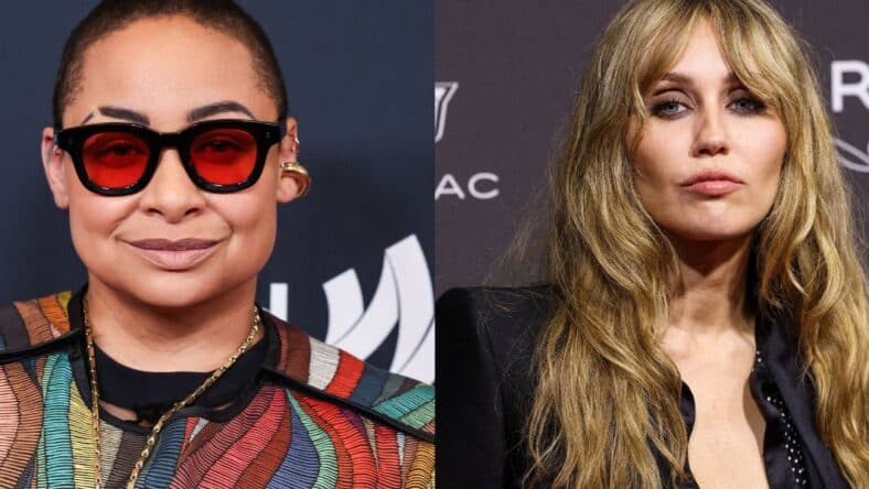 Photo collage of Raven and Miley.