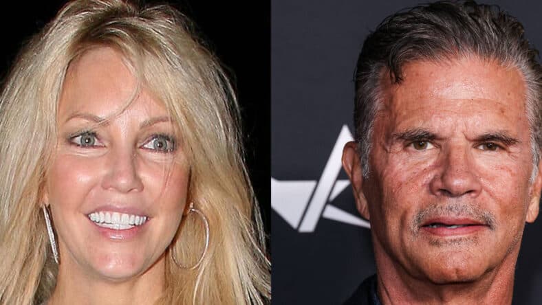 A photo collage of Heather Locklear and Lorenzo Lamas